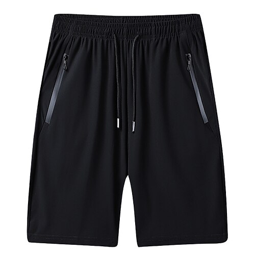 

Men's Hiking Shorts Solid Color Summer Outdoor 12 Loose Ripstop Quick Dry Zipper Pocket Lightweight Nylon Spandex Knee Length Shorts Bottoms Black Fishing Climbing Beach XL XXL XXXL 4XL 5XL