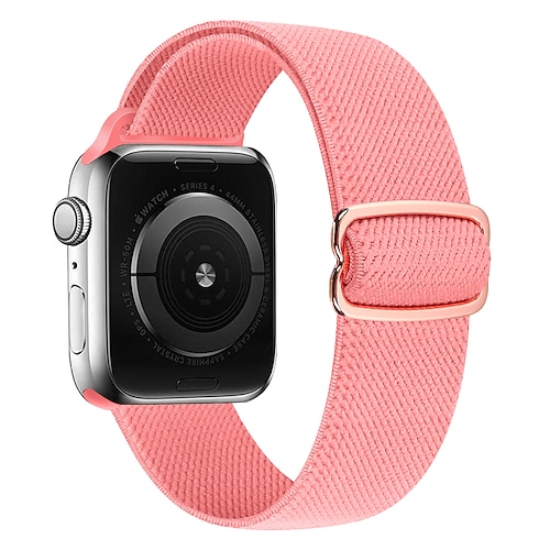 

smartwatch band compatible with apple watch strap, nylon sport strap for iwatch series 6 / se / 5/4/3/2/1, pink, 38 / 40mm