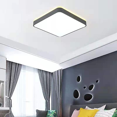 

LED Ceiling Light Modern Nordic Black Gray Green Pink White 40cm Geometric Shapes Flush Mount Lights Metal Sector Painted Finishes Contemporary 110-120V 220-240V