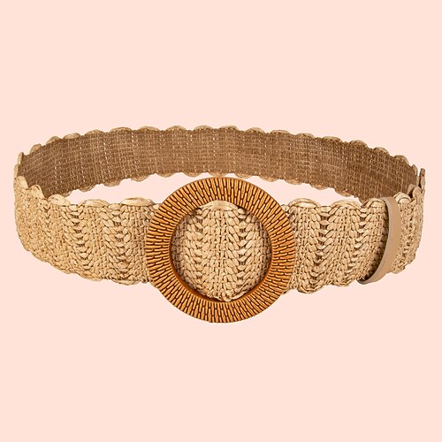 

Women's Waist Belt Party Street Dailywear Holiday Khaki Belt Pure Color Basic Fall Winter Spring Summer