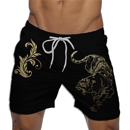 

Per uomo Boxer da surf Pantaloncini da mare Boxer da mare Pantaloncini estivi A cordoncino con fodera in rete Vita elastica Animali Tigre Stampa Traspirante Morbido Breve Per eventi Spiaggia Piscina