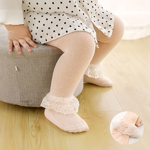 

Baby Pantyhose Baby Lace Body Socks Spring And Autumn Thin Section Mesh Summer Leggings Mesh Socks Princess Stockings