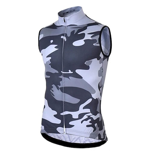 

21Grams Men's Cycling Jersey Sleeveless Bike Jersey Top with 3 Rear Pockets Mountain Bike MTB Road Bike Cycling Breathable Quick Dry Moisture Wicking Soft Camouflage Camo / Camouflage Polyester