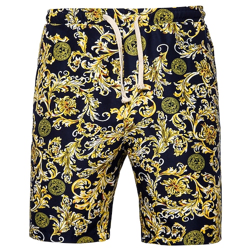 

Men's Casual Chinos Shorts Print Knee Length Pants Casual Beach Inelastic Graphic Patterned Geometric Quick Dry Outdoor Mid Waist 5 M L XL XXL 3XL