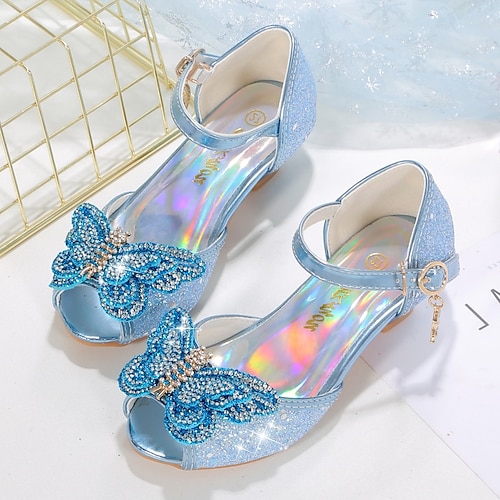 Tacones Zapatos Brillantes NiÃ±a Tacones Dorados Zapatos De