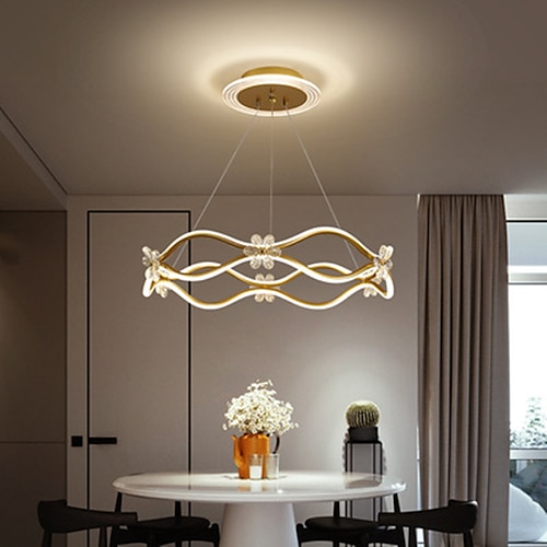 

LED Pendant Light 40 60 cm Circle Design Chandelier Metal Artistic Style Stylish Painted Finishes LED Modern 220-240V
