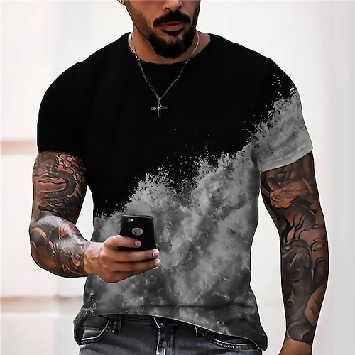 

Per uomo Unisex maglietta Camicia Magliette Stampe astratte Nuvole Girocollo Nero Stampa 3D Giornaliero Per eventi Manica corta Stampa Abbigliamento Originale Informale Grande e alto / Estate