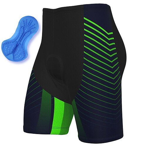 

21Grams Men's Bike Shorts Cycling Shorts Bike Padded Shorts / Chamois Mountain Bike MTB Road Bike Cycling Sports 3D Pad Cycling Breathable Quick Dry Green Polyester Spandex Clothing Apparel Bike Wear