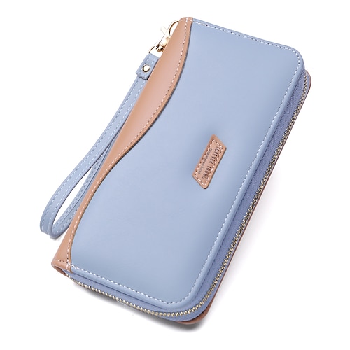 

Women's 2022 Mobile Phone Bag PU Leather Polyester Color Block Daily Outdoor Blue Black Pink