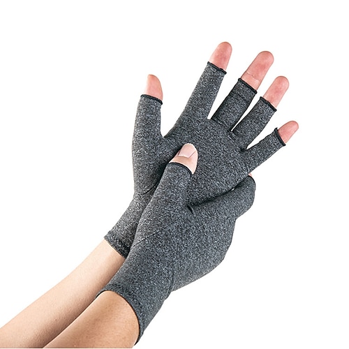 

1 Pairs Arthritis Compression Gloves For Alleviate Rheumatoid Osteoarthritis Carpal Tunnel Raynauds Disease Ease Muscle Tensi On Fingerless Breathable & Moisture Women And Men
