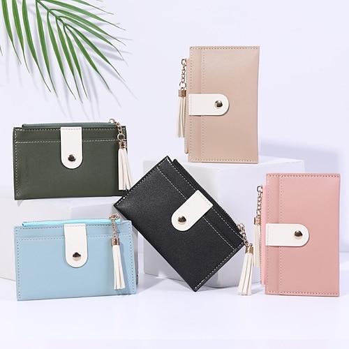 

1 PC Change Purses Credit Card Holders Credit Card Holder Wallet Other Material PU Leather Name Card Holder Waterproof Pocket Multi Function for Women