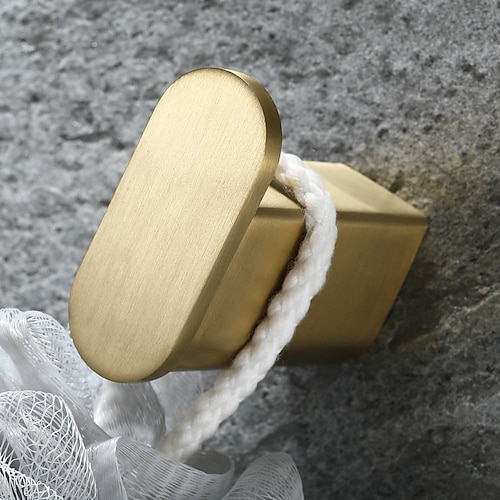  Goldene Badezimmer-Hardware-Sets, an der Wand befestigter Edelstahl-Handtuchhalter/Toilettenpapierhalter/Toilettenbürstenhalter mehrschichtig, neues Design, multifunktional, zeitgemäß