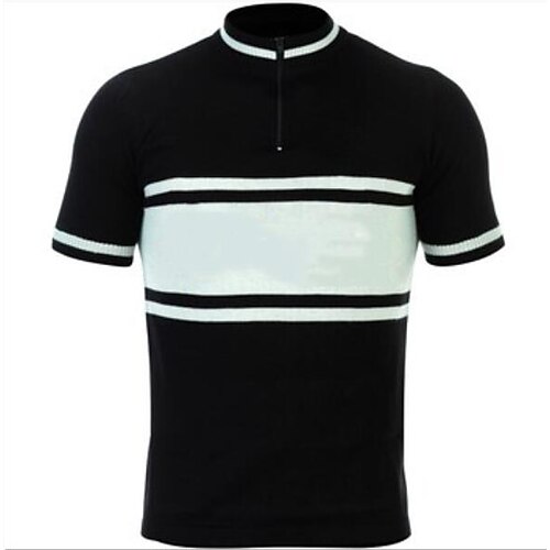 

CAWANFLY Men's Cycling Jersey Short Sleeve Bike Tracksuit Jersey Top with 3 Rear Pockets Road Bike Cycling Cycling Breathable Quick Dry Comfortable Black White Geometic Vintage Polyester Sports