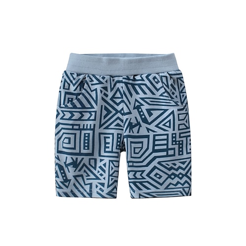 

Kids Boys Shorts Blue Print Summer Active Casual 3-8 Years
