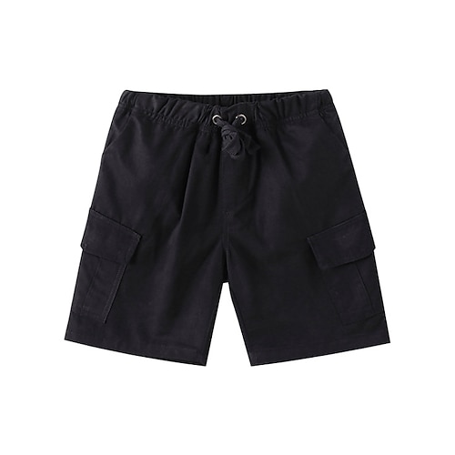 

Niños Chico Bermudas Color sólido Básico Algodón 3-8 años Verano Negro