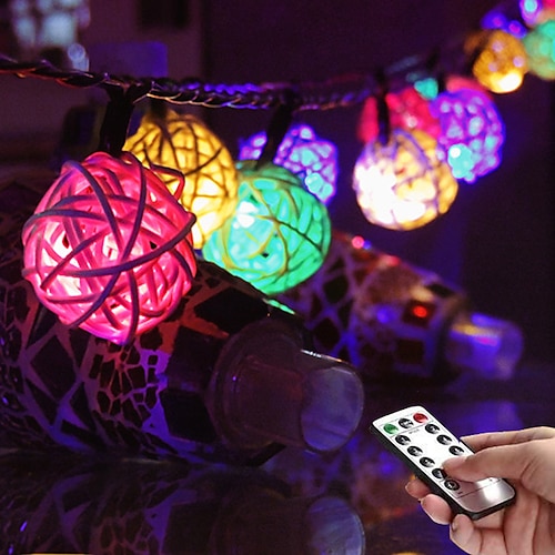 

Sepak Takraw String Lights Waterproof Remote Control Battery Box 3M 20LEDs USB Fairy String Lights Wedding Garden Christmas Party Holiday Home Decoration Lamp