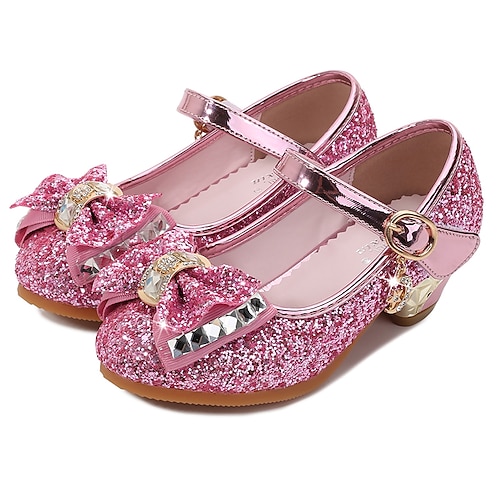 

Mädchen Absätze Schuhe für das Blumenmädchen Prinzessin Schuhe Schulschuhe Gummi PU Nicht gleiten Hochzeit Niedlich Pailletten Kleine Kinder (4-7 Jahre) Große Kinder (ab 7 Jahren) Alltag Party Abend