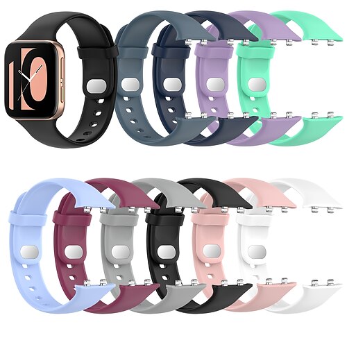 

Compatible with Oppo Watch 41mm & 46mm Watch Band Strap Women/Man Replacement Silicone Wristbands Strap/Bands Color Watch Accessories with Metal Button for Oppo Watch