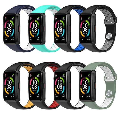 

Cinturino intelligente per Huawei Huawei Band 6 Silicone Orologio intelligente Cinghia Soffice Traspirante Cinturino sportivo Sostituzione Polsino