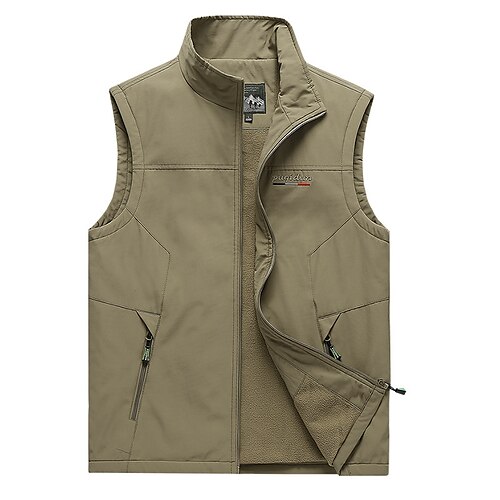 

Per uomo Gilet Antivento Tenere al caldo Traspirante Esterno Strada Giornaliero Cerniera Colletto alla coreana Streetwear Per sport Informale Giacca Capispalla Tinta unica Tasche Zip intera Nero