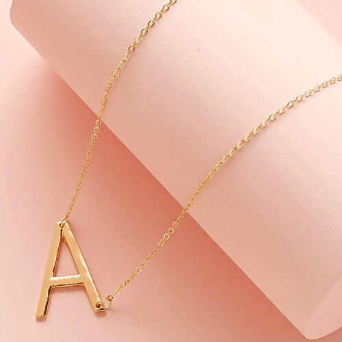 

1pc Pendant Necklace For Women's Sport Formal Engagement Stainless Steel Classic Letter