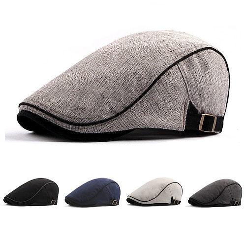 

Men's Hat Protective Hat Black Blue Khaki Party Dailywear Pure Color Color Block Fashion