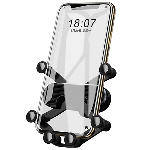 

Phone Holder Stand Mount Car Air Vent Outlet Grille Car Holder Phone Holder Gravity Type Adjustable 360°Rotation Silicone Phone Accessory for iPhone 12 11 Pro Xs Xs Max Xr X 8 Samsung Glaxy S21 S20