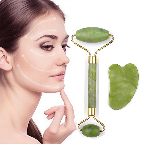 

Natural Face Gua Sha Massager Jade Roller Scraper Facial Skin Care Guasha Stone For Face Neck Skin Lifting Wrinkle Remover Care