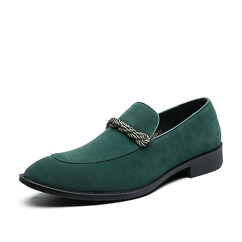 

Men's Loafers & Slip-Ons Tassel Loafers Comfort Loafers Dress Loafers Penny Loafers Business Casual Classic Daily Party & Evening Leather Synthetics Non-slipping Height-increasing Wear Proof Green