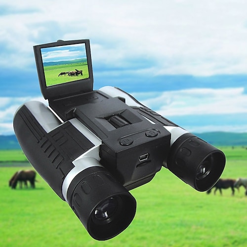 

12 X 32 mm Binoculars Digital Camera 2'' LCD Display 1080P High Definition with Video Photo Recorder Support 32G TF Card USB Observing Wildlife Bird Watching Camping Hiking Hunting Battery Included