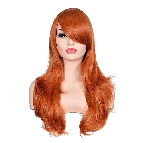 

Synthetic Wig Body Wave Side Part Wig Long Red Synthetic Hair Women's Cosplay Party Fashion Blonde Red Black