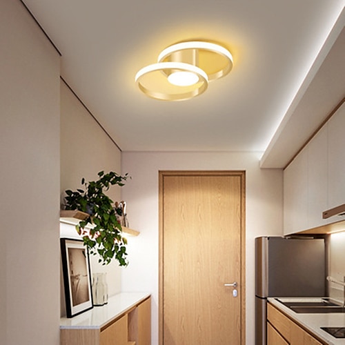 

LED Ceiling Light Golden Fashion Balcony Corridor Lamp Simple Modern Personality Cloakroom Entrance Lamp