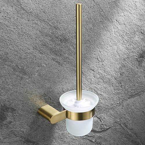  Goldene Badezimmer-Hardware-Sets, an der Wand befestigter Edelstahl-Handtuchhalter/Toilettenpapierhalter/Toilettenbürstenhalter mehrschichtig, neues Design, multifunktional, zeitgemäß