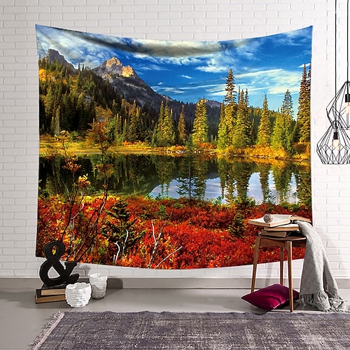 

Landscape Wall Tapestry Art Decor Blanket Curtain Hanging Home Bedroom Living Room Decoration Polyester Forest