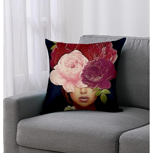 

Arty Woman Double Side Cushion Cover 1PC Soft Decorative Square Throw Pillow Cover Cushion Case Pillowcase for Bedroom Livingroom Superior Quality Machine Washable Outdoor Cushion for Sofa Couch Bed Chair