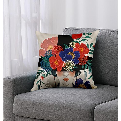 

Arty Woman Double Side Cushion Cover 1PC Soft Decorative Square Throw Pillow Cover Cushion Case Pillowcase for Bedroom Livingroom Superior Quality Machine Washable Outdoor Cushion for Sofa Couch Bed Chair