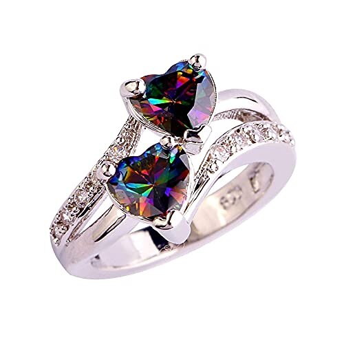 

women men necklace ring birthday 2021newest jewelry for women anniversary gifts silver infinity love heart necklace (b, 9)