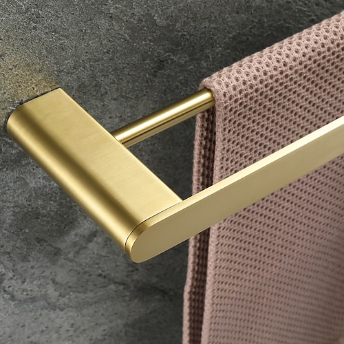  Goldene Badezimmer-Hardware-Sets, an der Wand befestigter Edelstahl-Handtuchhalter/Toilettenpapierhalter/Toilettenbürstenhalter mehrschichtig, neues Design, multifunktional, zeitgemäß