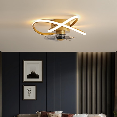 

LED Ceiling Fan Light 45 cm Dimmable Ceiling Fan Aluminum Artistic Style Vintage Style Classic Painted Finishes LED Nordic Style 220-240V