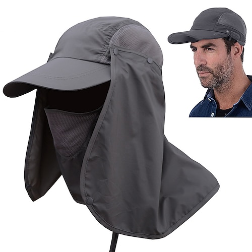 Men's unisex Bucket Hat Sun Hat Fishing Hat Dark Grey Navy Outdoor Fishing Solid Colored Waterproof UV Protection Breathable Quick Dry