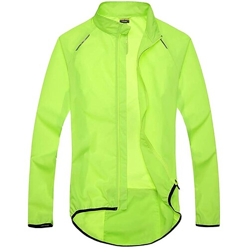 

Men's Windbreaker Cycling Jersey Cycling Jacket High Visibility Windproof Ultra Light (UL) Quick Dry Bike Jacket Top Mountain Bike MTB Road Bike Cycling City Bike Cycling Green Bike Wear / Athleisure