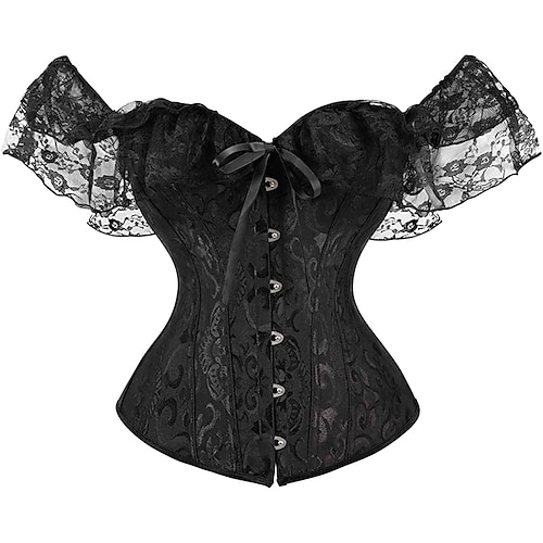 

Corset Women's Plus Size Corsets Country Bavarian Overbust Corset Classic Tummy Control Push Up Lace Solid Color Printing Buckle Hook & Eye Nylon Polyester / Cotton Christmas Halloween Wedding Party