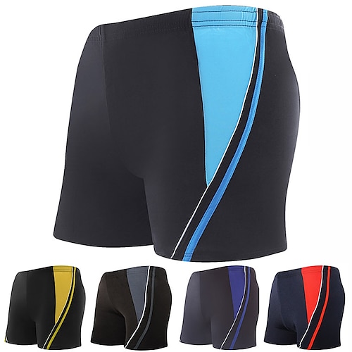 

Herre Badeshorts Sportssvømmetøj Badedragt Underdele Svømning Surfing Racing Patchwork Badetøj Åndbart Hurtigtørrende Nylon Strand Tøj