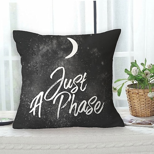 

Slogan Double Side Cushion Cover 1PC Soft Decorative Square Throw Pillow Cover Cushion Case Pillowcase for Bedroom Livingroom Superior Quality Machine Washable Outdoor Cushion for Sofa Couch Bed Chair