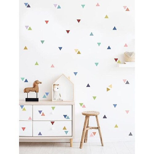 

new color triangle children's bedroom wall cabinet drawer beautification decorative wall stickers self-adhesive FX-B73