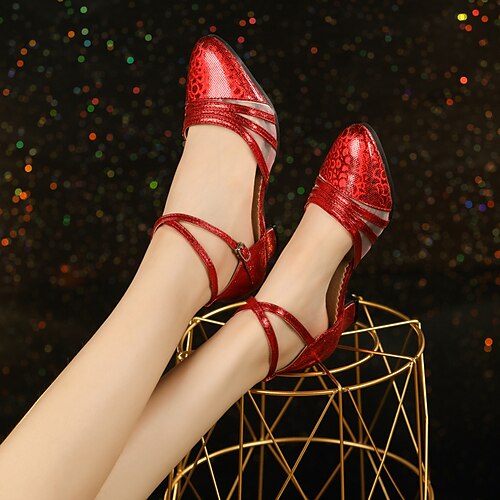 Modern Womens Ballroom Waltz Shoes with Pattern/Print Splicing