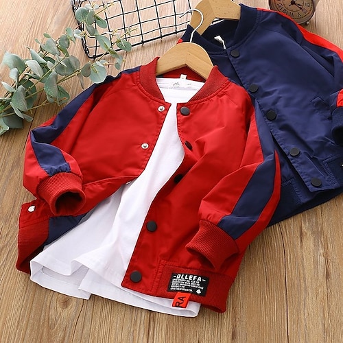 

Kids Boys School Long Sleeve Basic Red Navy Blue
