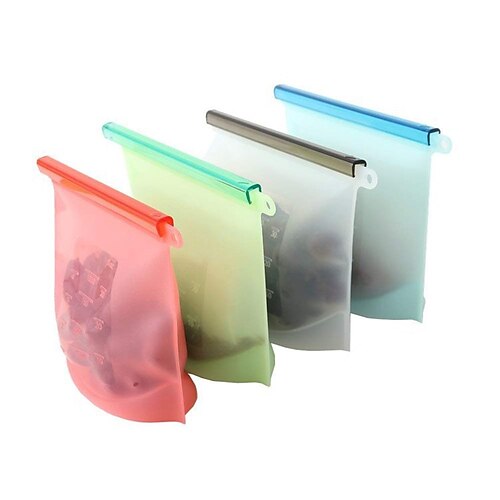 

Silicone Food Bag Sealed Bag High Temperature Resistant Food Grade Silicone Refrigerator Freezer Bag