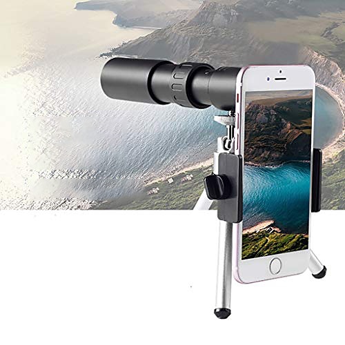 

4k 10-300x40 hd zoom monocular telescope low night vision monocular scope with tripod & smartphone holder portable waterproof sky observer for camping outdoor for kids beginners adults