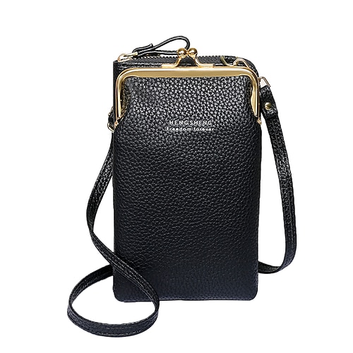 

Femme Sac de téléphone portable faux cuir Extérieur du quotidien Fermeture Couleur unie Noir Jaune Rose Claire